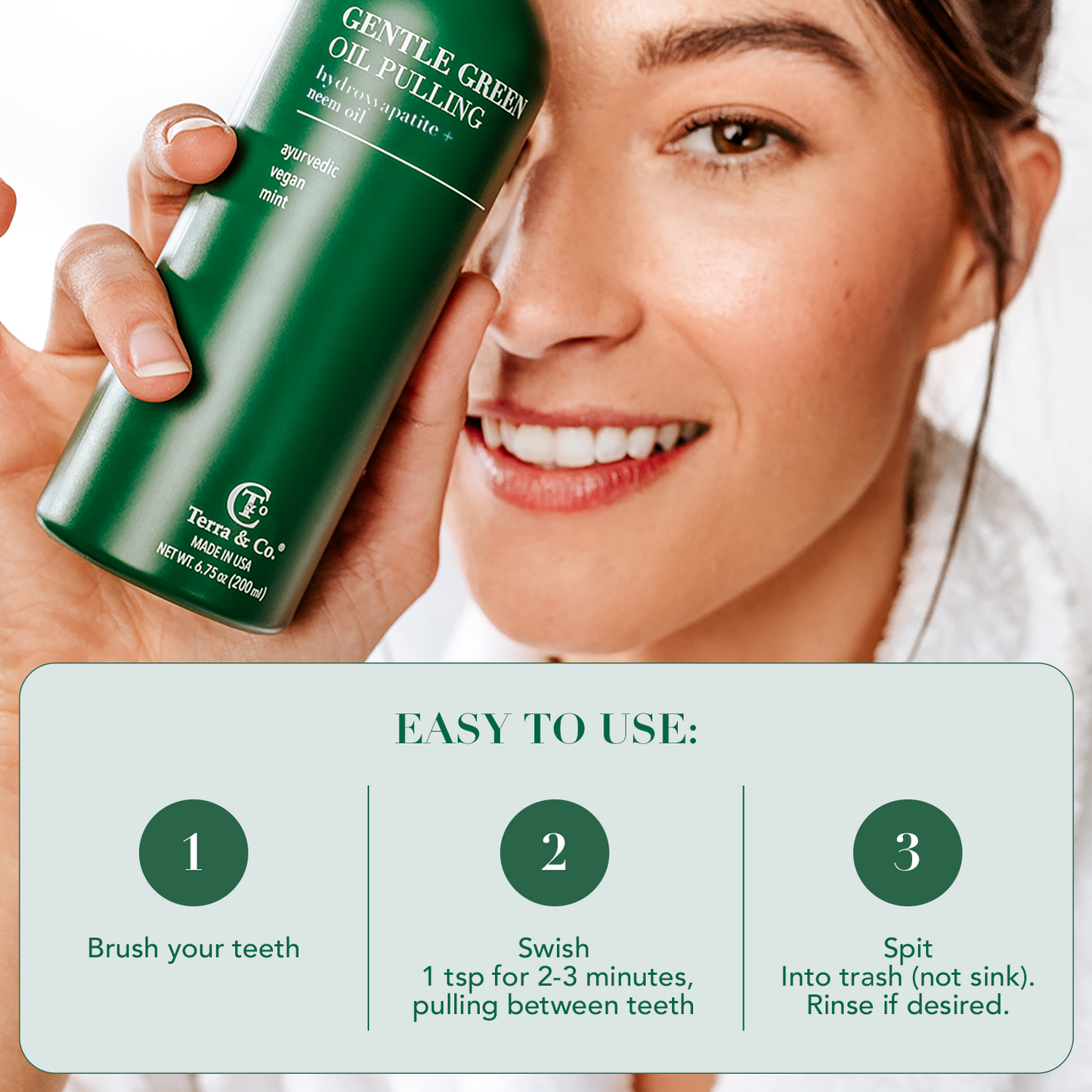 Terra & Co.® Ensemble de Tirage à l'Huile – Vert Doux + Noir Éclatant