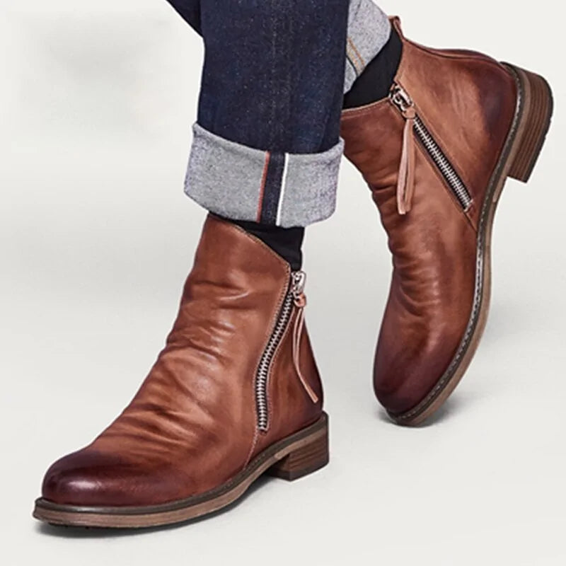 Bottes Martin en cuir premium pour hommes