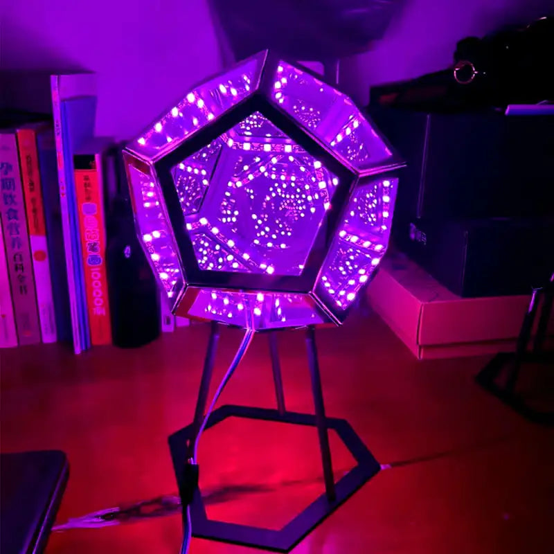 Luz Cubo 3D - Creativo Luz Nocturna Dodecaédrica para una Ambiencia Única