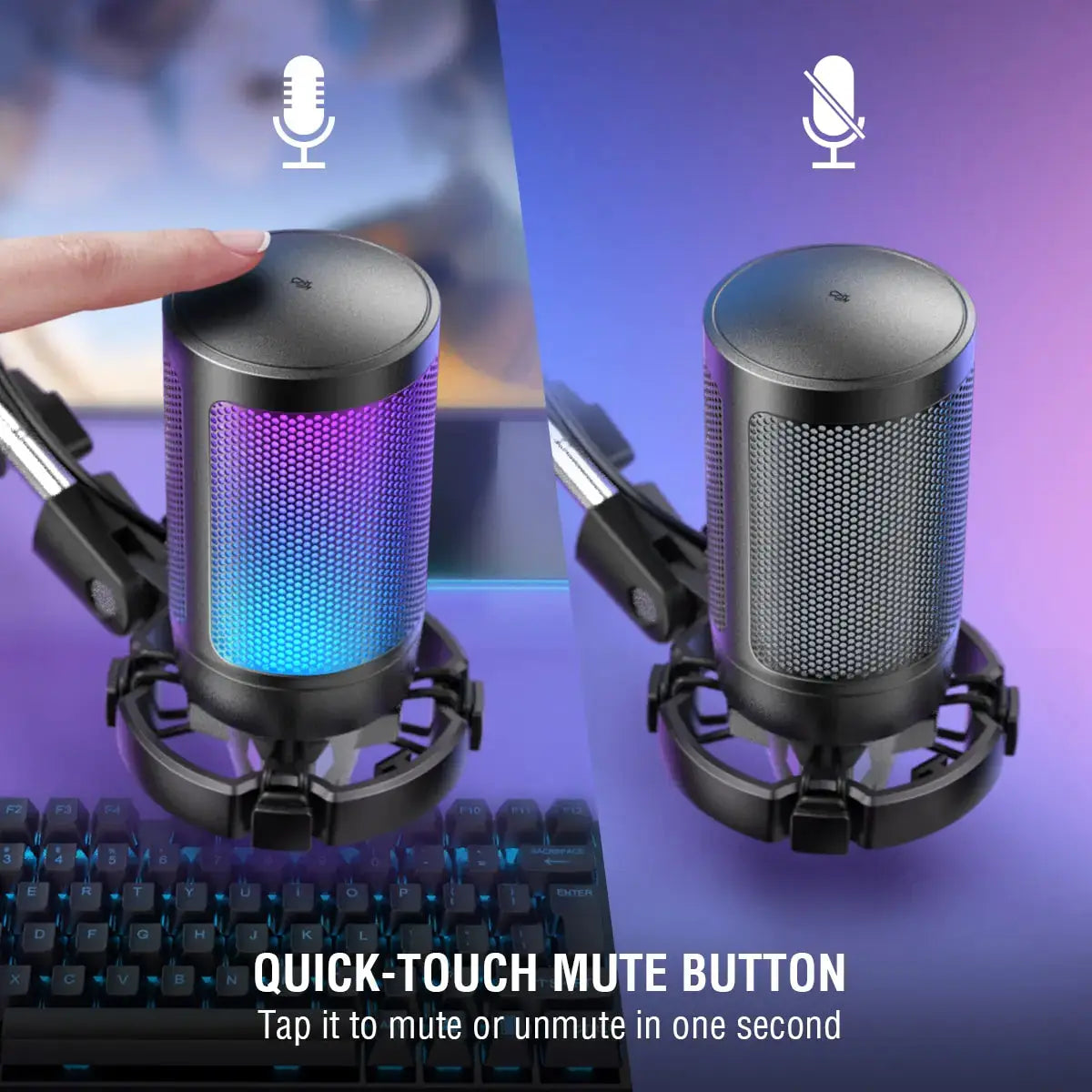 Kit de Micrófono Gaming Premium con Iluminación RGB