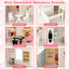 Casa de muñecas DIY semi-abierta con habitaciones simuladas y juego de muebles - Blanco
