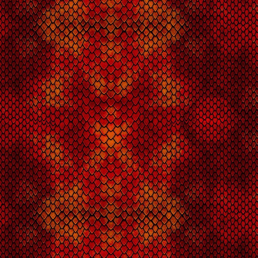 Premium Orange Dragon Scale Cotton Fabric - 44"/45" Per Yard