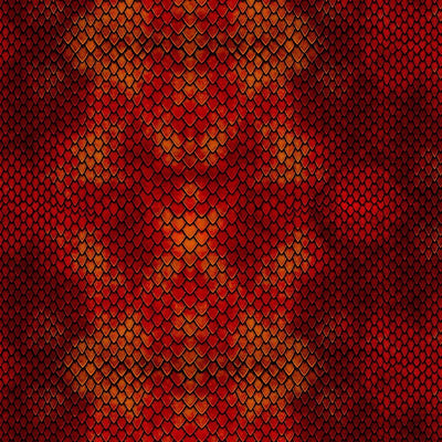 Premium Orange Dragon Scale Cotton Fabric - 44"/45" Per Yard