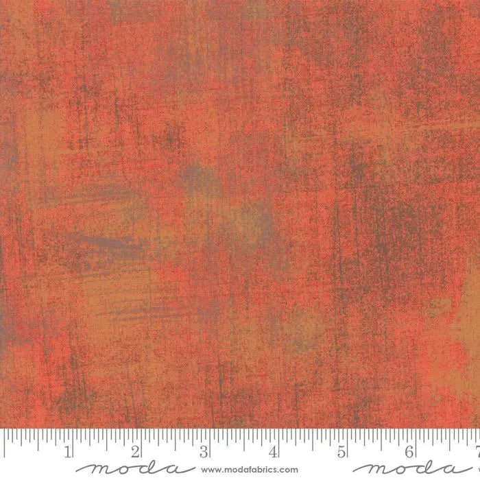 Orange Grunge Basics Fandango Fabric - 44"/45" Per Yard