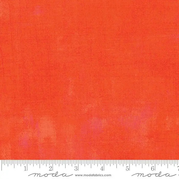 Orange Grunge Basics Tangerine Fabric - 44"/45" Per Yard
