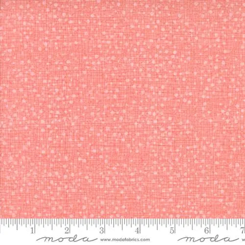 Orange Peach Superbloom Dotty Thatched Fabric Per Yard