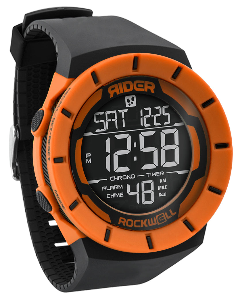 Coliseum Fit™ Mix Up Edition Watch - Bold Orange/Black Design - Korvel