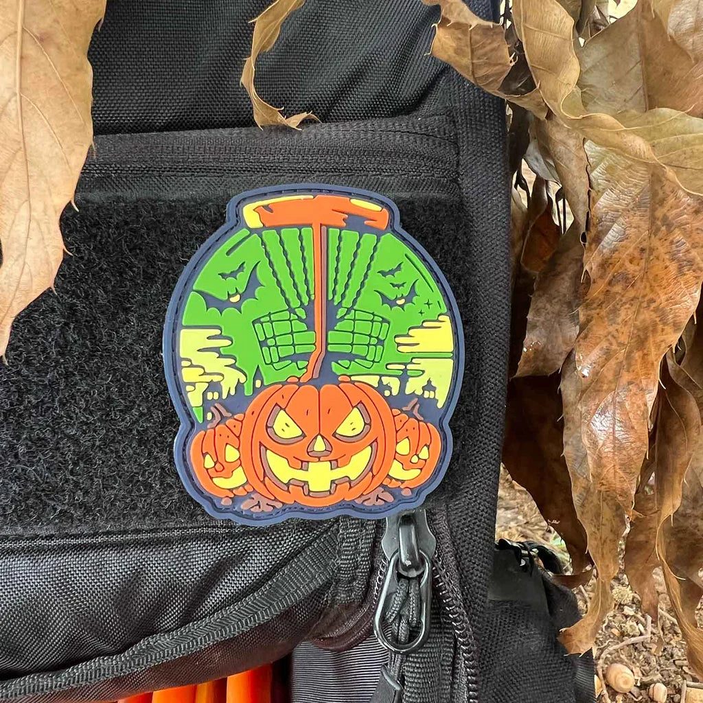 Halloween 2025 Pumpkin Basket PVC Patch - Orange