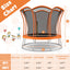 10 Feet Unique Flower Shape Trampoline with Galvanized Steel Frame - Orange