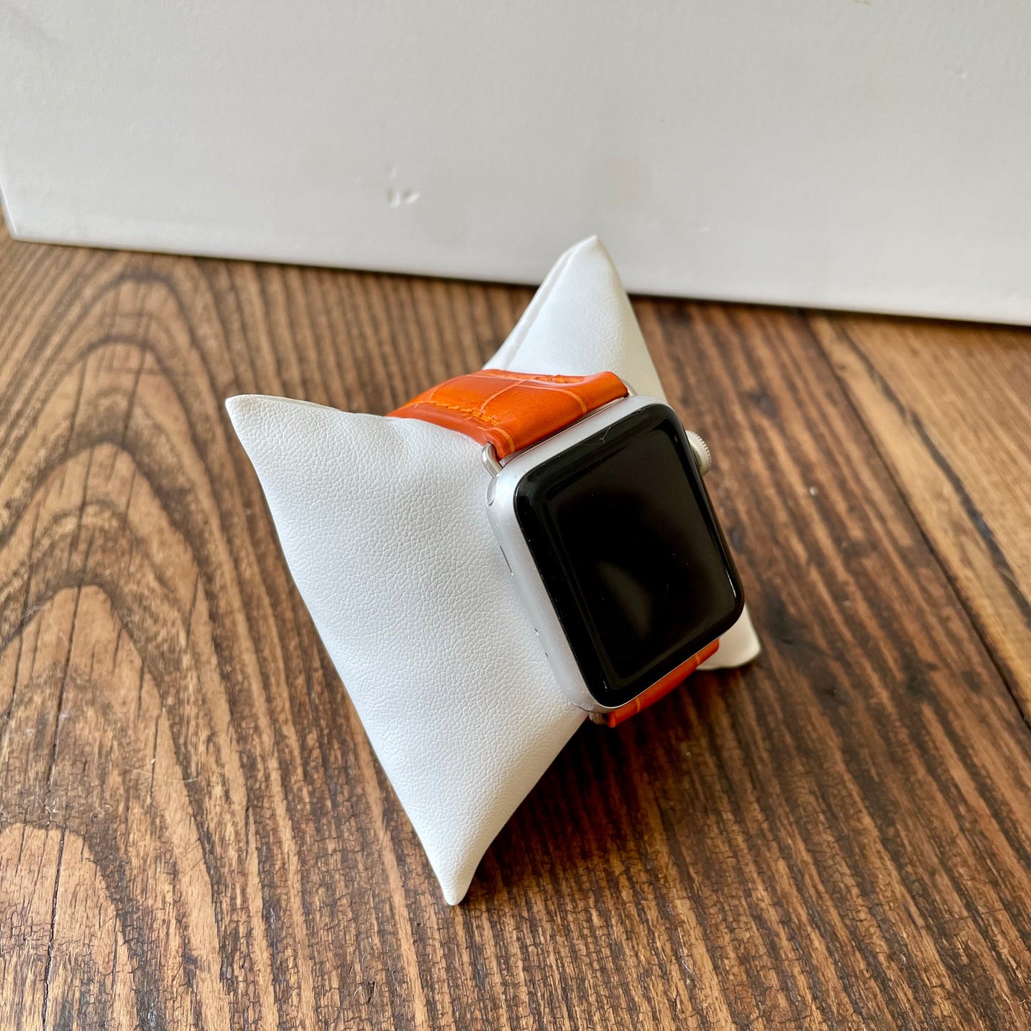 Orange Glazed Alligator Apple Watch Band