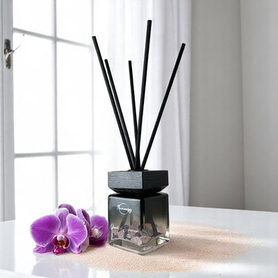 Crystal-Infused Orchid Seascape Reed Diffuser - 100ml - Korvel