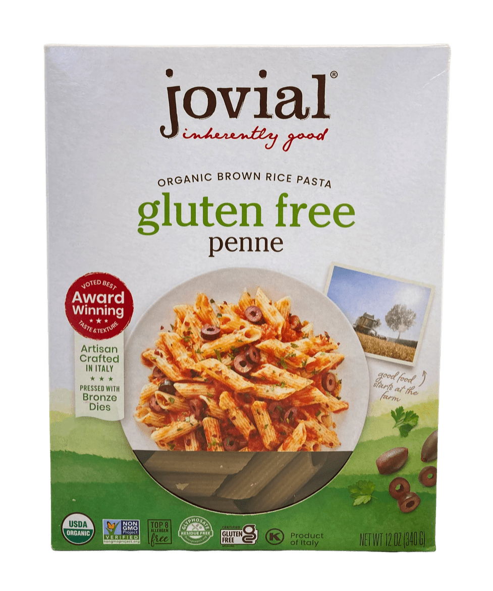 Jovial Organic Brown Rice Penne – Gluten-Free Italian Pasta