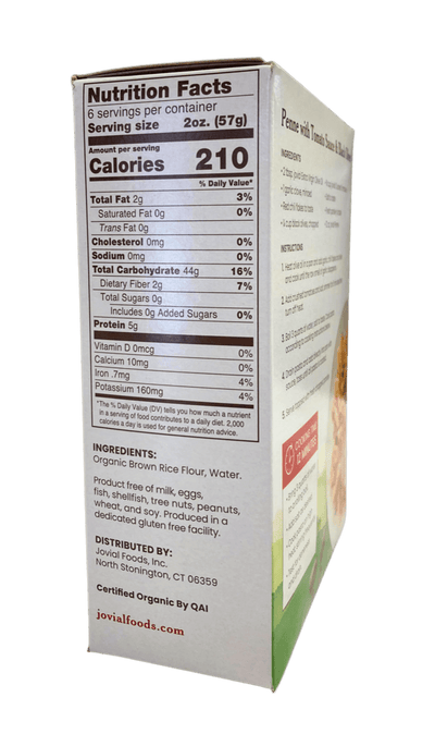 Jovial Organic Brown Rice Penne – Gluten-Free Italian Pasta