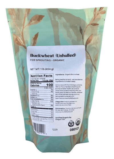 Organic Unhulled Buckwheat Seeds for Sprouting
