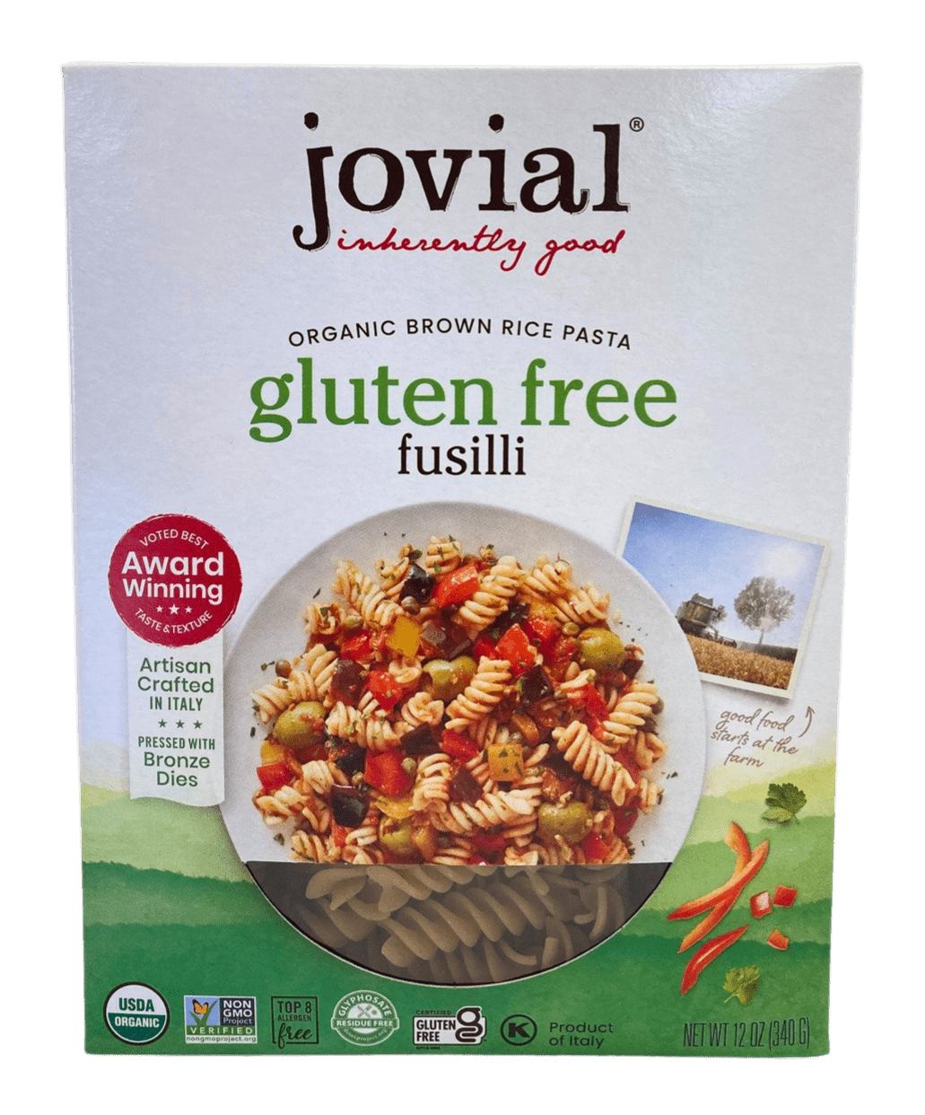 Fusilli de Arroz Integral Orgánico Sin Gluten de Jovial