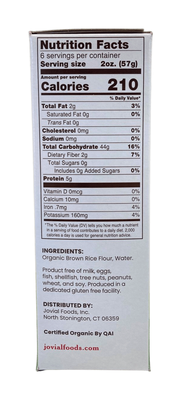 Fusilli de Arroz Integral Orgánico Sin Gluten de Jovial