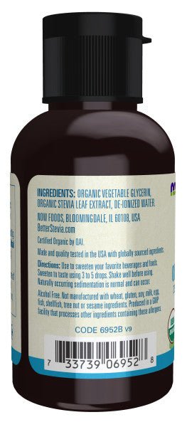 Organic Stevia Glycerite - Zero-Calorie Sweetener