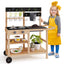 Cocina de Juego de Madera de Abeto para Exterior con Pizarra y Macetas