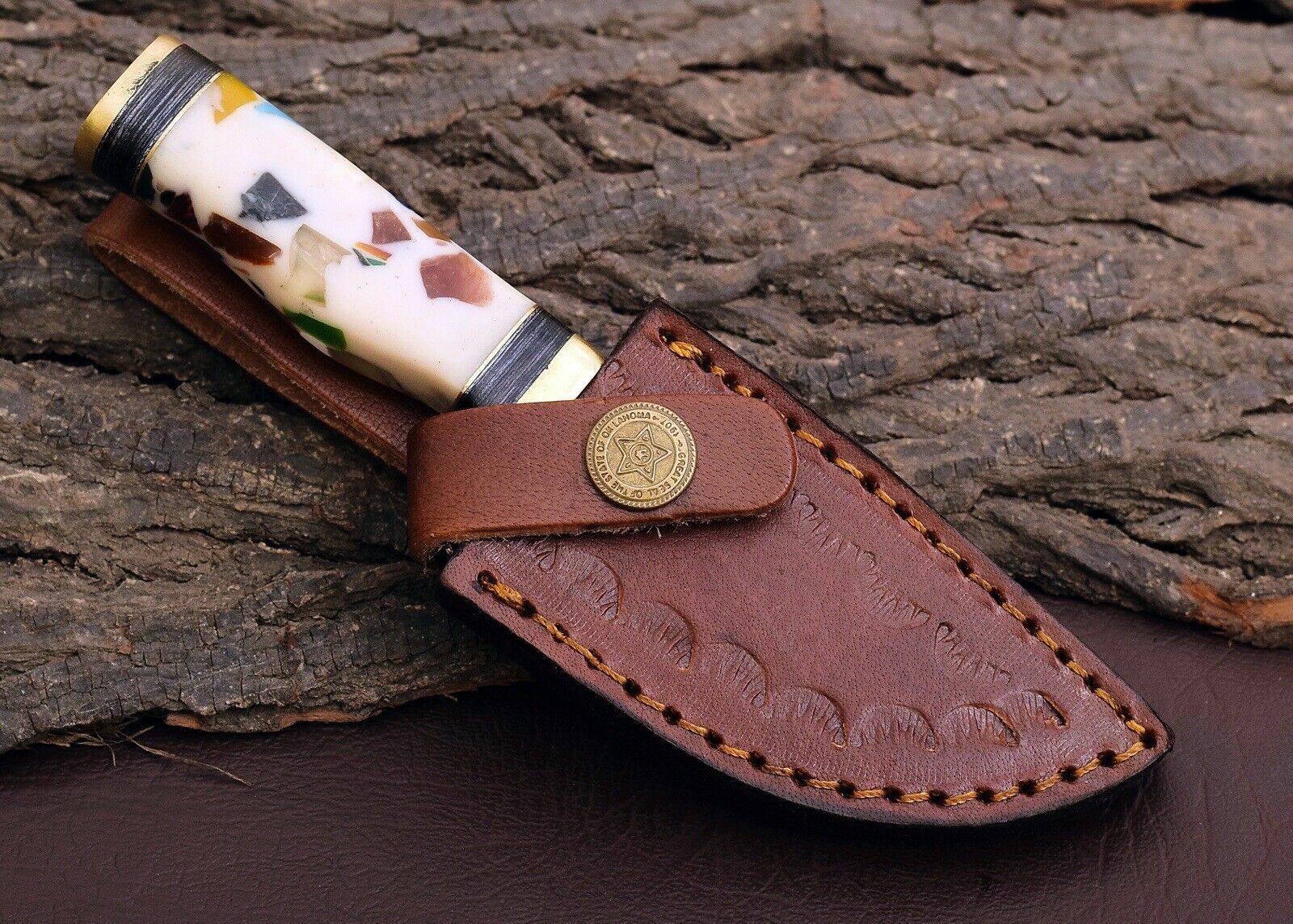 Premium Custom Damascus Steel Outdoor Knife – 3" Blade - Korvel