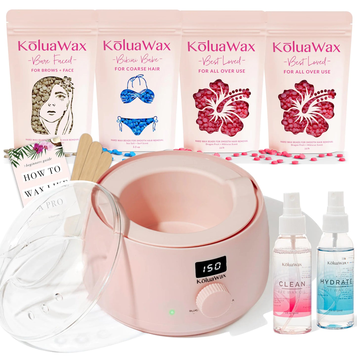 KoluaWax Premium Waxing Kit for Women - Complete Hair Removal Solution
