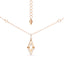 Collar con colgante de triángulo doble de diamante en oro amarillo de 14 quilates
