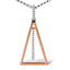 14K Rose and White Gold Diamond Windchime Pendant Necklace