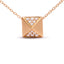 Collier Pendentif Pyramid en Diamant en Or Jaune 14K - 18 Pouces