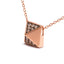 Collier Pendentif en Diamant Marron en Or Rose 14K - 18"