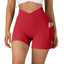Shorts de Yoga Sin Costuras de Cintura Alta para Mujeres
