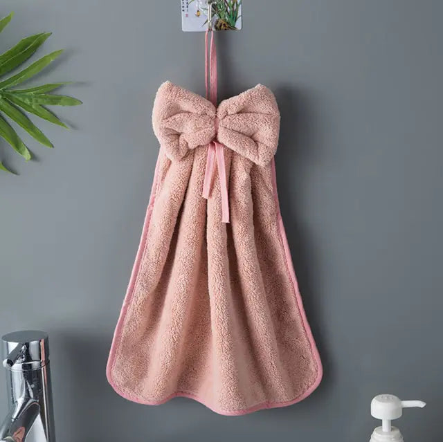 Microfiber Soft Quick Dry Bowknot Hand Towels