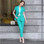 Elegant Green Women's Business Suit with Pants & Jacket