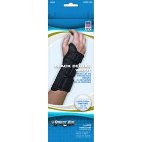 Sport Aid Deluxe Wrist Brace - Right Hand, Medium, Black