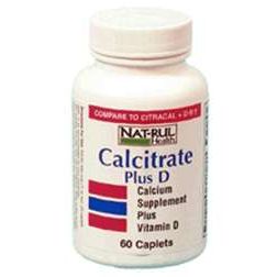 Calcium Citrate Naturel avec Vitamine D - 60 Comprimés