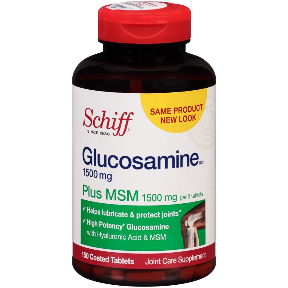 Schiff Joint Care Glucosamine HCl Plus MSM Coated Tablets