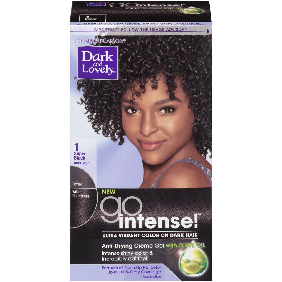 Dark and Lovely Go Intense Permanent Hair Color - Super Black 1