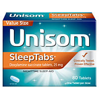 Unisom SleepTabs Aide au Sommeil Nocturne - 80 Comprimés