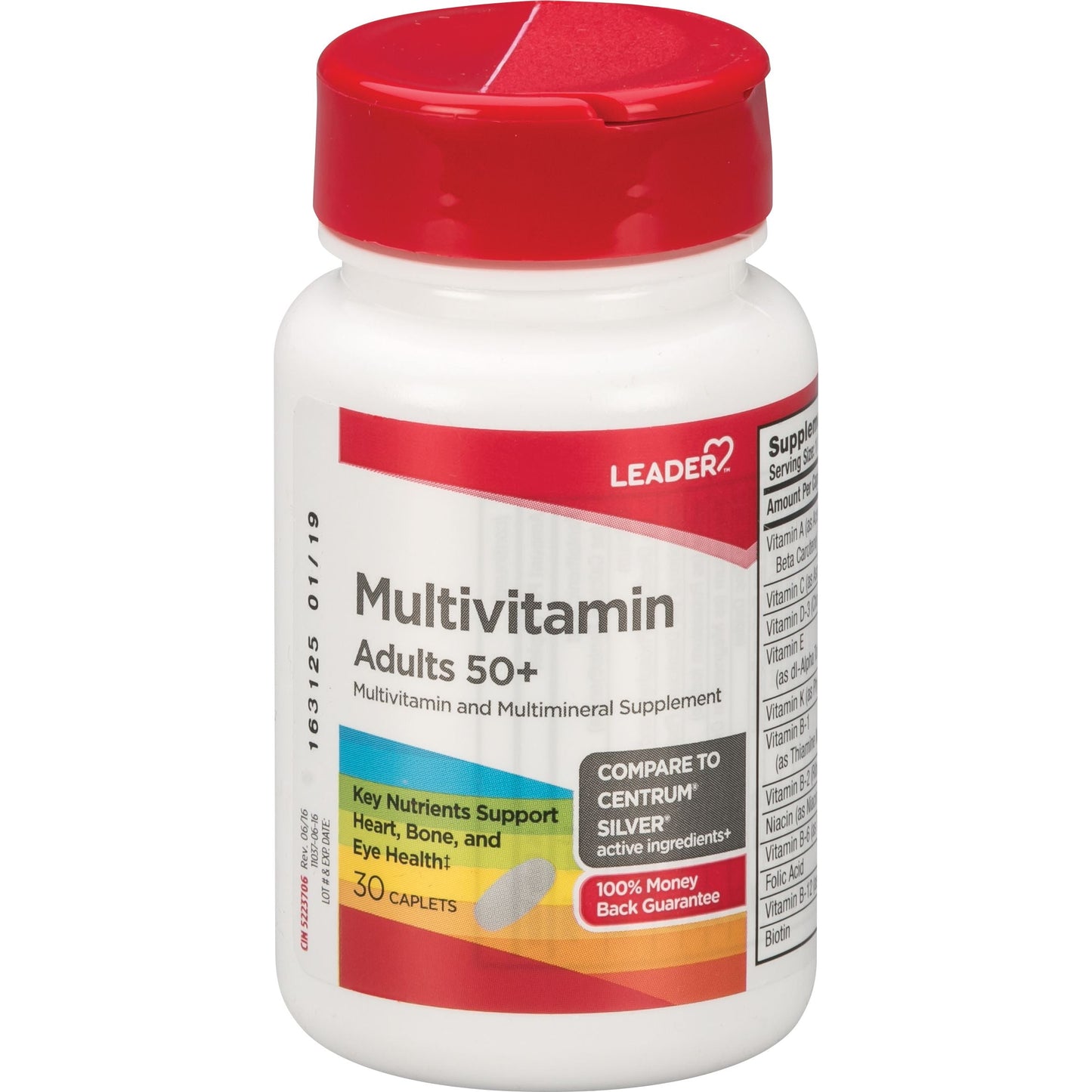Multivitamine Leader Adult 50+ - Complément de santé quotidien complet