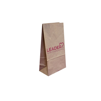 Leader Paper Flat Bottom Bags - 12 lbs, 1,000 Count