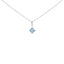 Sterling Silver Blue Topaz & White Sapphire Pendant Necklace