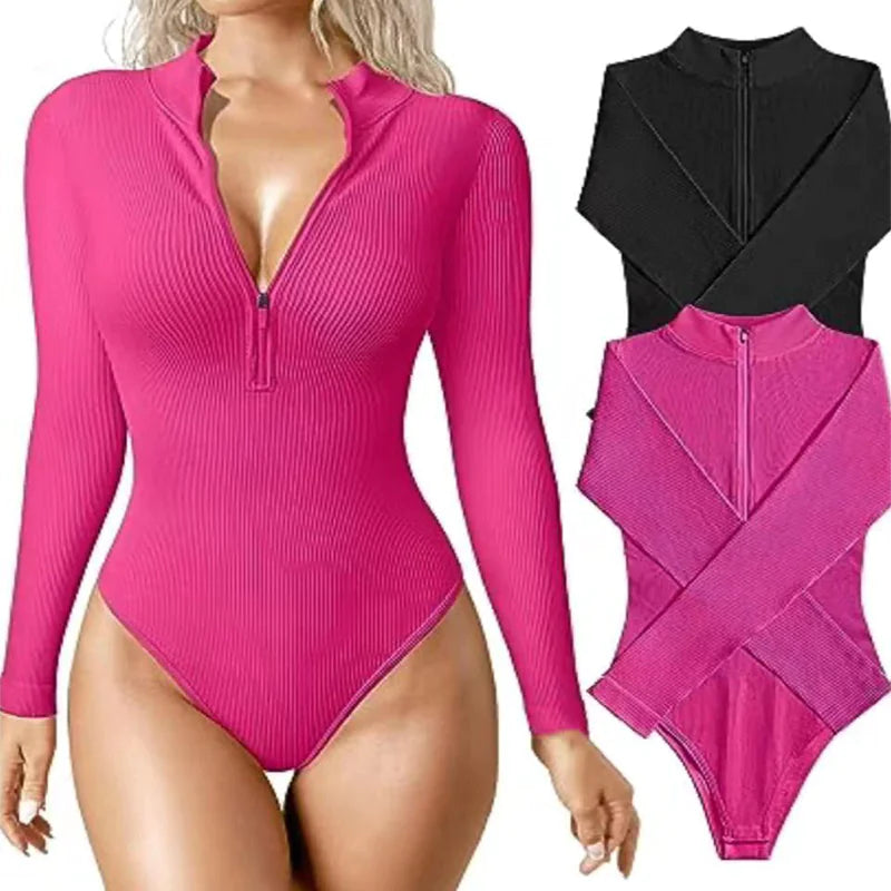 Seamless Women's Long Sleeve Bodysuit