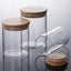 Contenants de stockage alimentaire en verre borosilicate recouverts de bambou