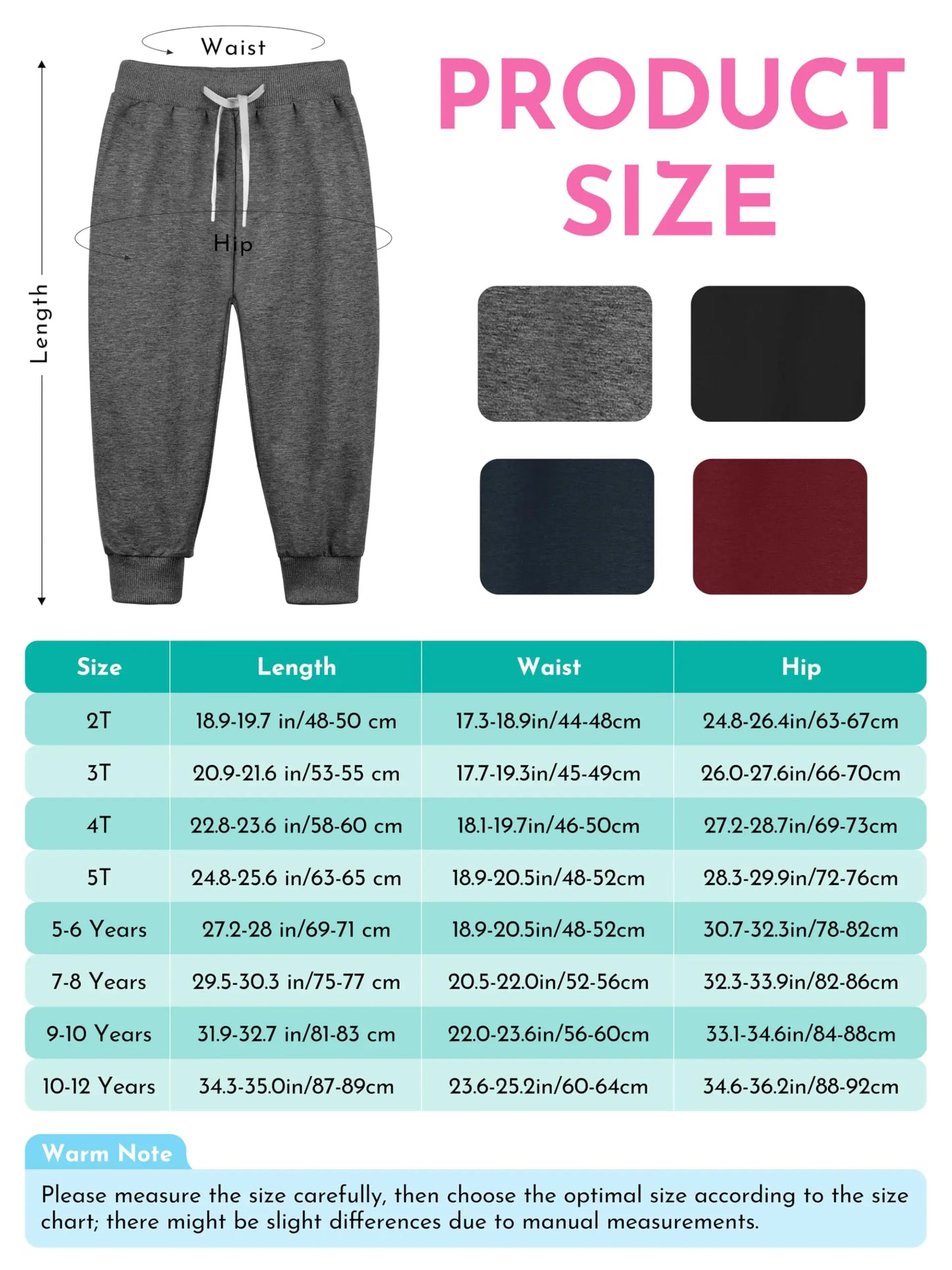 Pantalones Jogger para Niños Pequeños Resinta - Paquete de 4