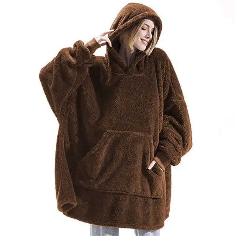 Sudadera con manta de felpa extragrande