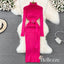 Turtleneck Wrap Knitted Dress