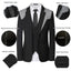 Ensemble de costume ajusté 3 pièces WULFUL pour homme - Noir
