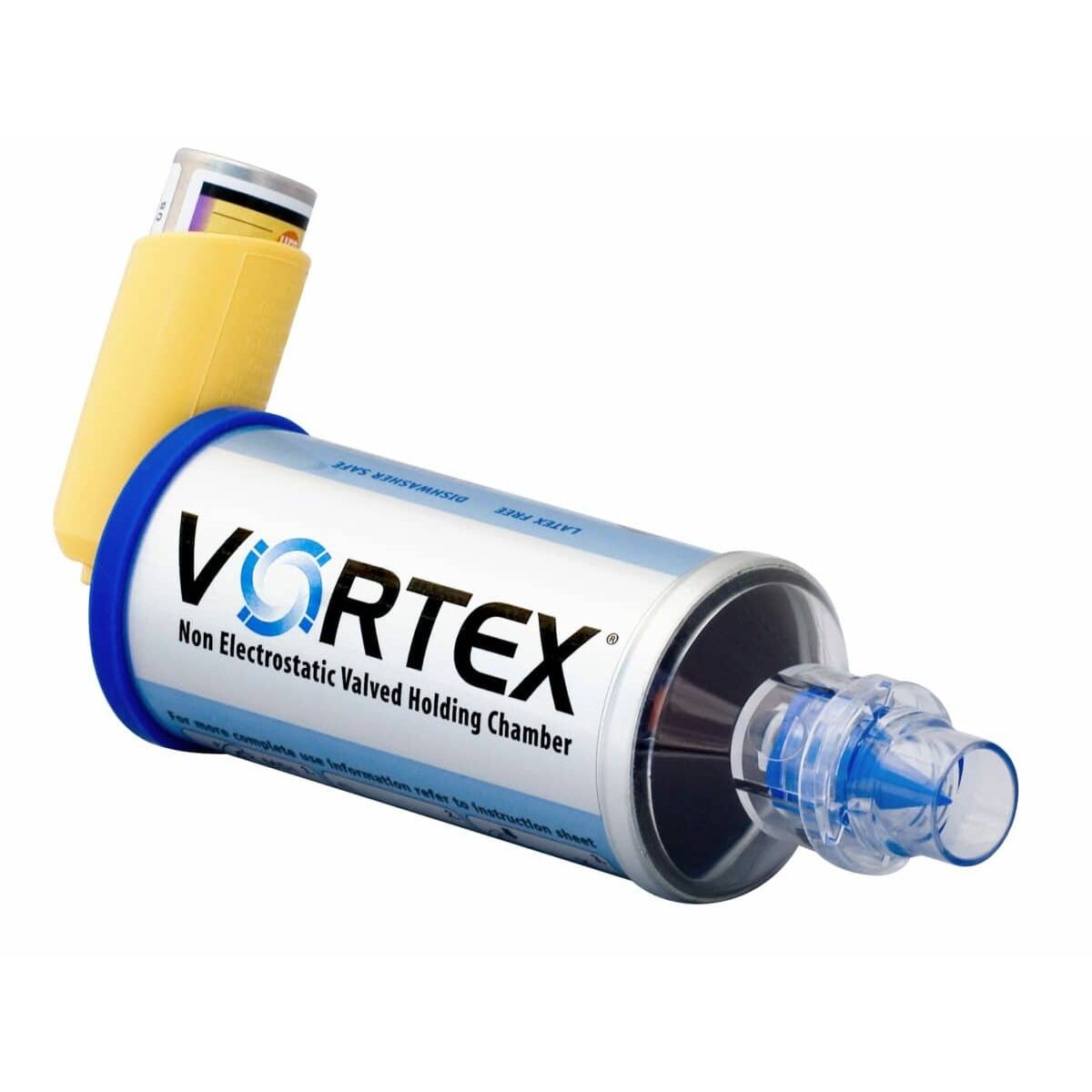 Cámara de retención con válvula Vortex no electrostática para MDIs