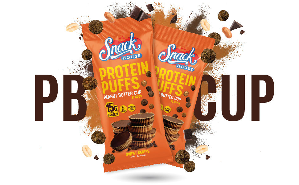 Chocolate Peanut Butter Protein Puffs – 15g Protein, 8-Pack | Snack House - Korvel