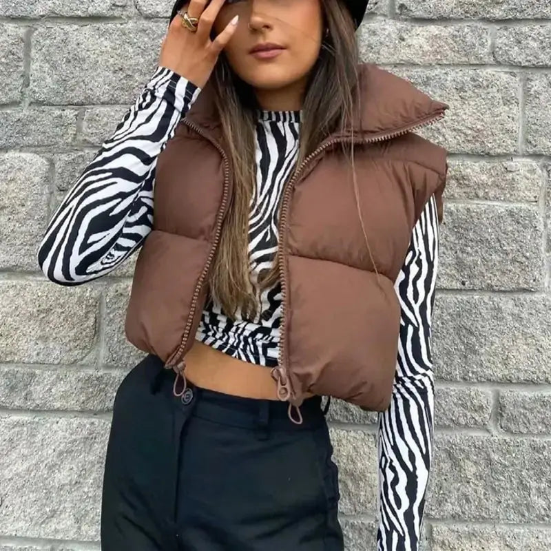 Chaleco Acolchado Abrigo de Invierno
