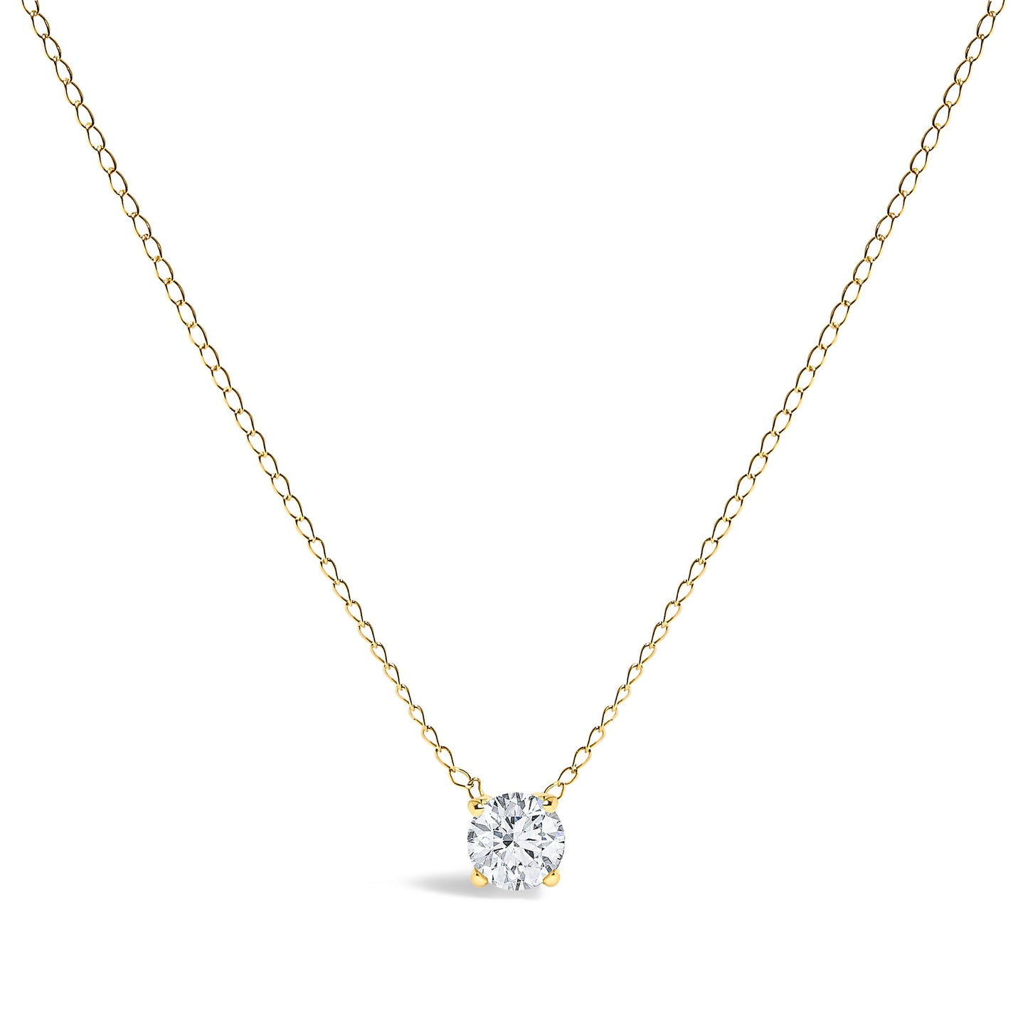 Collar de Pendiente de Diamante Creado en Laboratorio en Oro Blanco de 14K - 18"