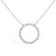 Pendentif en cercle d'amour en diamant cultivé en laboratoire en argent sterling .925